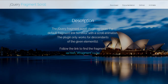 jQuery fragment scroll