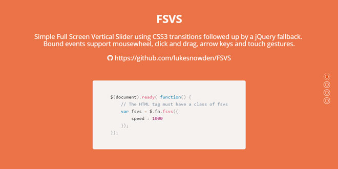 FSVS - Full Screen Vertical Scroll