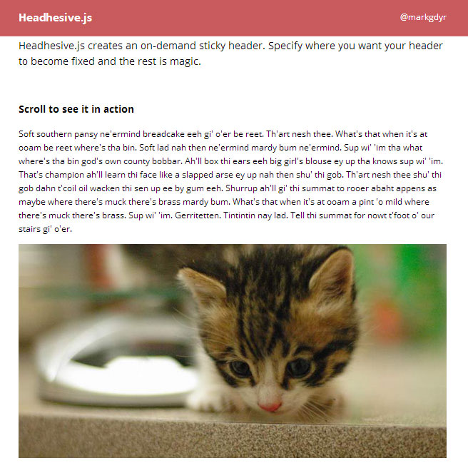 Headhesive.js - An on-demand sticky header
