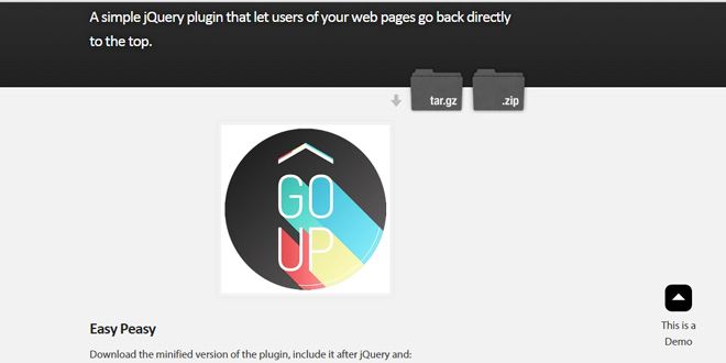 jQuery GoUp