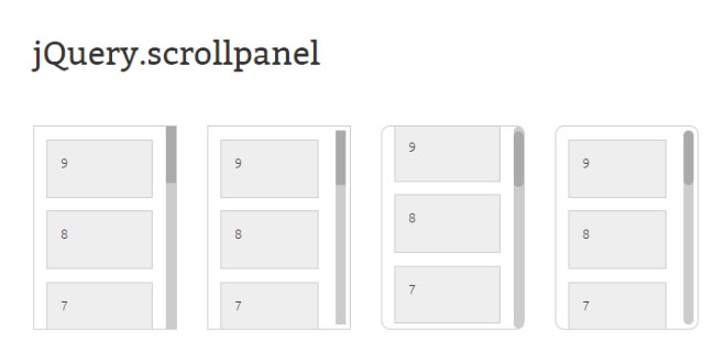 jQuery Scrollpanel - Simple vertical scrollpanel