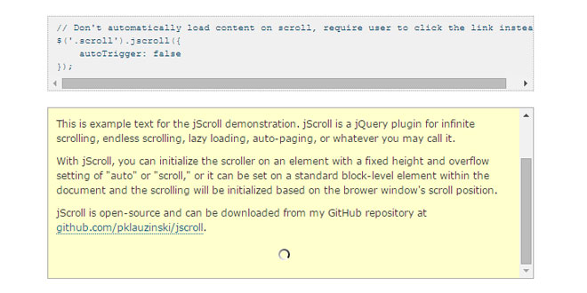 jScroll  is a jQuery plugin for infinite scrolling