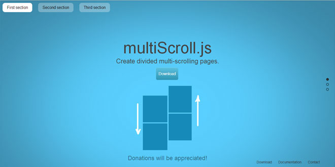MultiScroll.js - Create divided multi-scrolling pages