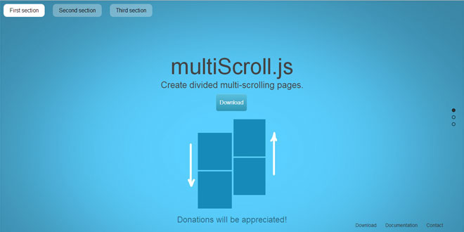 MultiScroll.js - Create divided multi-scrolling pages
