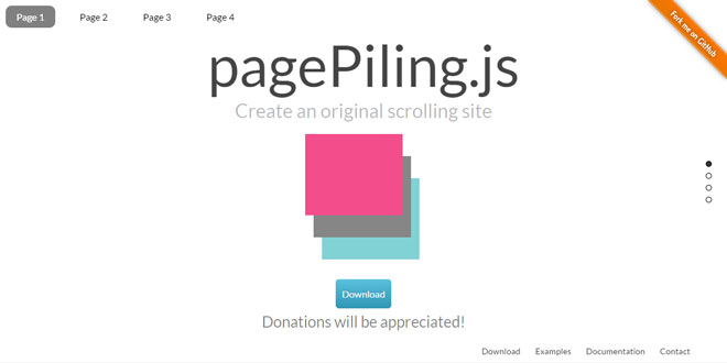 pagePiling.js - Create an original scrolling site