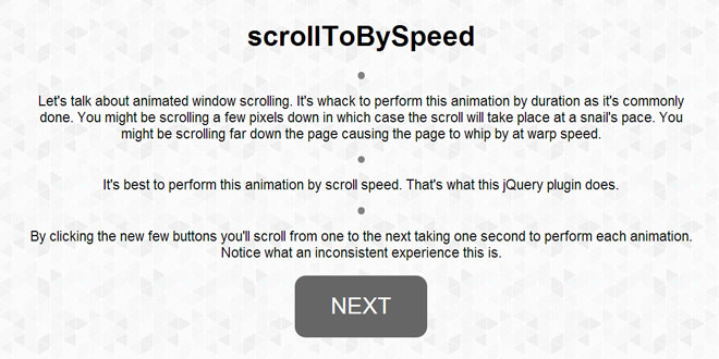scrollTo By Speed