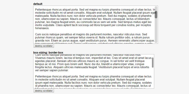 Scrollator - Replacement for the browsers scroll bar