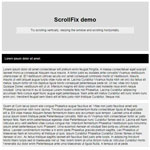 ScrollFix - Make an element fixed when it goes out of view