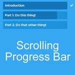 Scrolling Progress Bar