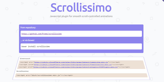 Scrollissimo - Smooth scroll-controlled animations