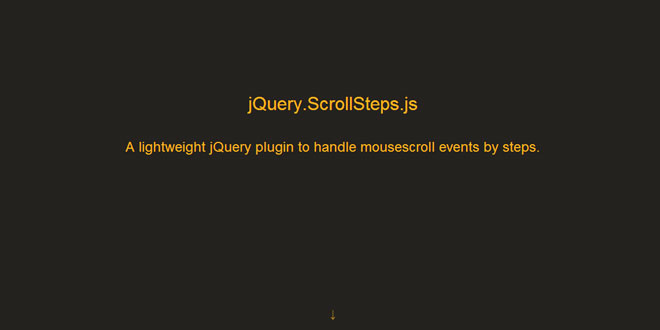 jQuery Scrollsteps - Handle mouse scrolling by steps