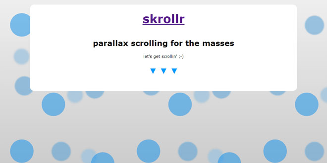 Skrollr - Parallax scrolling for the masses