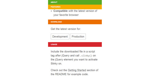 Slinky.js - creating beautiful scrolling navigation lists