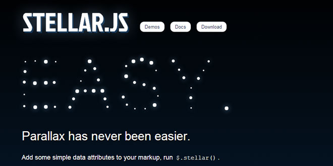 Stellar.js -  Parallax scrolling effects