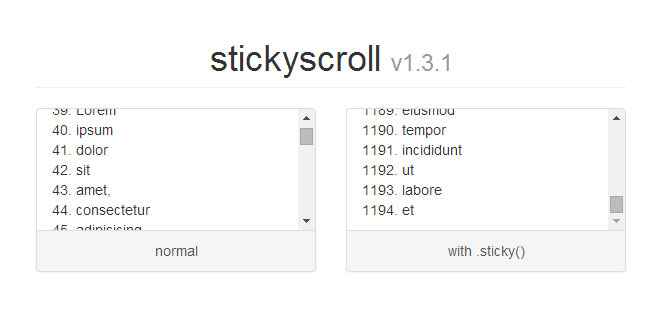 Stickyscroll