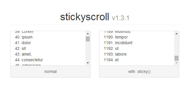 Stickyscroll Stickyscroll