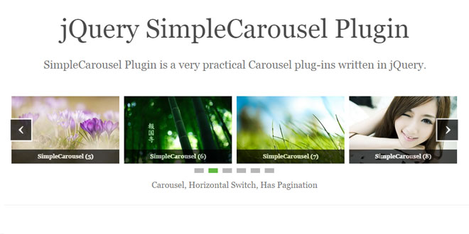 jQuery Simple Carousel Plugin
