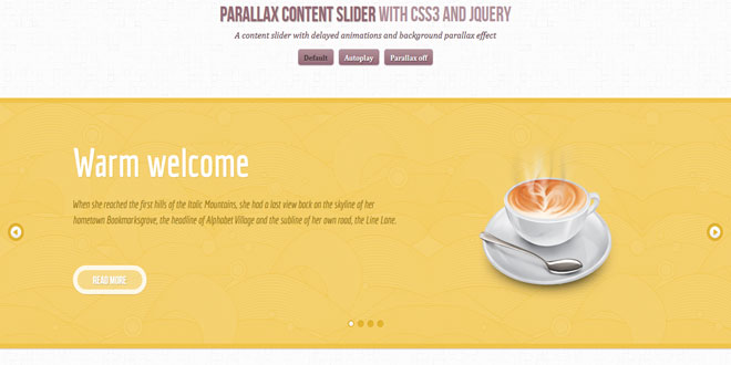 Parallax Content Slider