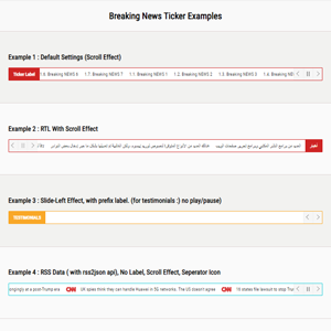 Jquery Breaking News Ticker