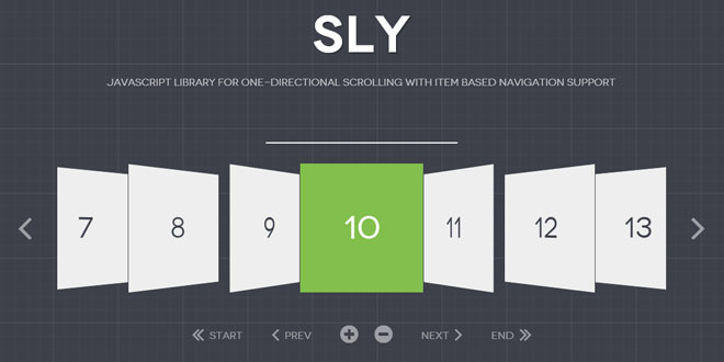 Sly - JavaScript library for one-directional scrolling