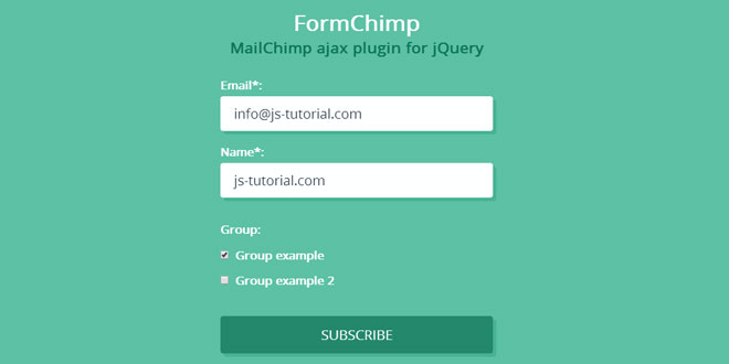 Formchimp - jQuery MailChimp ajax plugin