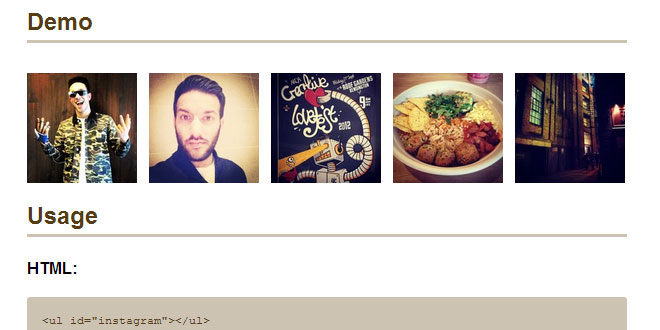 jQInstaPics - simple jQuery plugin