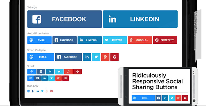 Ridiculously Responsive Social Sharing Buttons