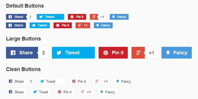 jQuery Social Sharing Buttons
