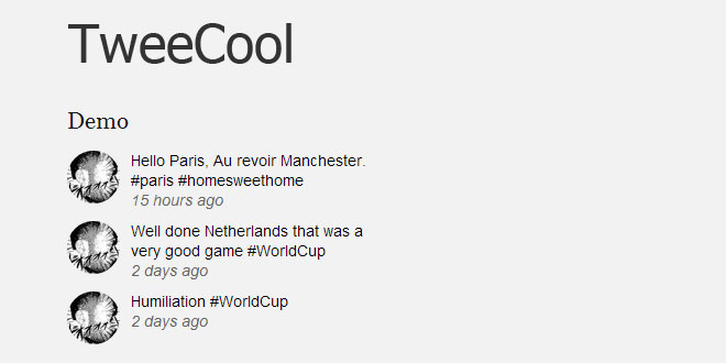 TweeCool - Display your Twitter feed on your website