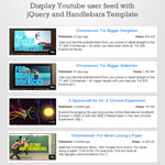 Youtubars - Display Youtube user feed