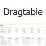 jQuery dragtable - Re-order table columns