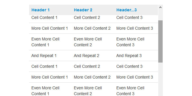 floatThead - table header plugin