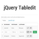 jQuery Tabledit