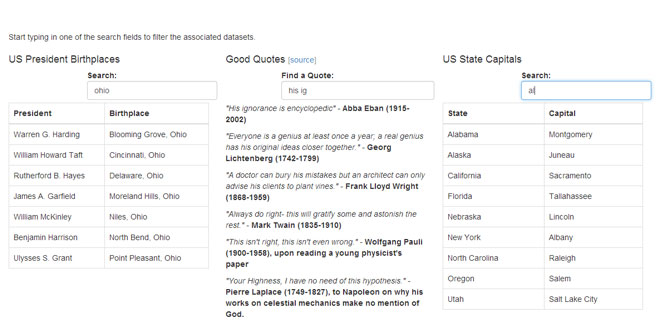 Sieve - Search tables, blocks, anything