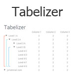 jquery tabelizer - Multi level grouping indicators
