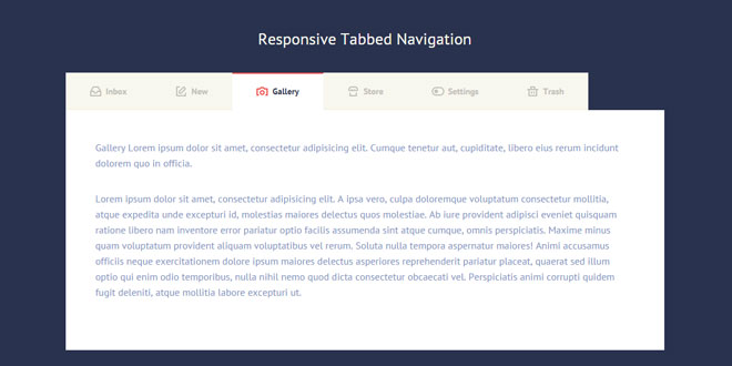 Responsive Tabbed Navigation