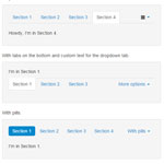 Tab drop for Bootstrap