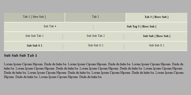 Taby - CSS3 Nested Tab Menu Plugin