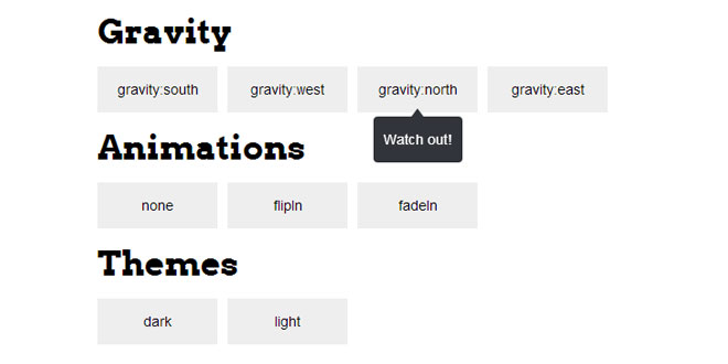 DarkTooltip - A simple customizable tooltip