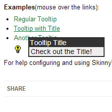 SkinnyTip JavaScript Tooltip