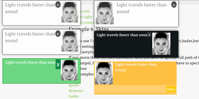 Tikslus Notyrious - Jquery notification plugin