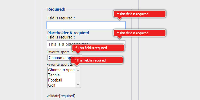 jQuery validation engine jQuery validation engine